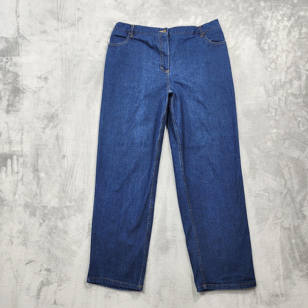 Vintage Blair Jeans Womens 20TL TALL Blue High Rise Relaxed Straight Leg Stretch